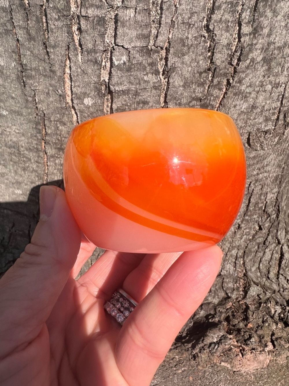 Red (4) agate bowl | crystal
